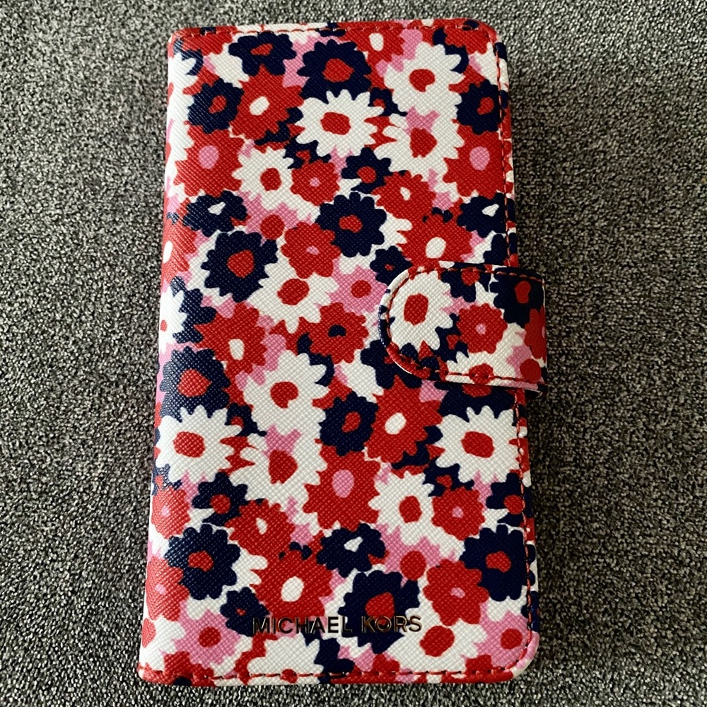 Michael Kors Multi Carnation Folio iPhone X Case.